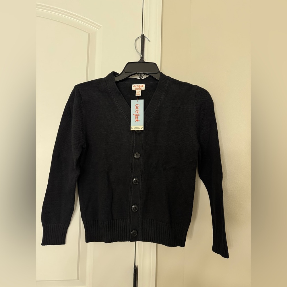 Cat & Jack School Uniform Black Knit Cardigan